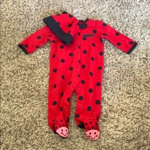 1st Halloween Newborn Ladybug sleeper